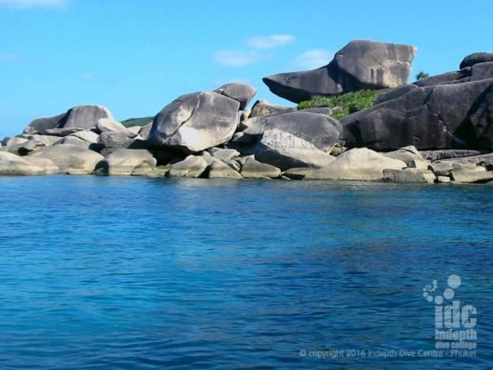 The rock from which Donald Duck Bay gets it's name in The Similans