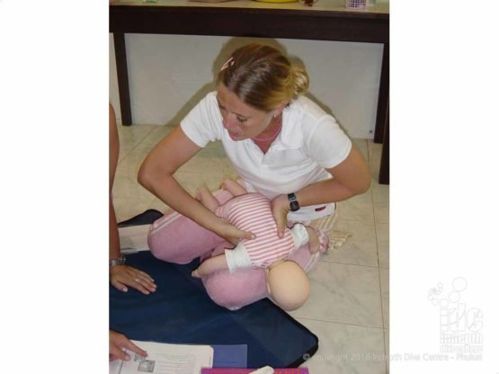 Choking baby skills are taught in the EFR Child & Baby CPR / First Aid Course