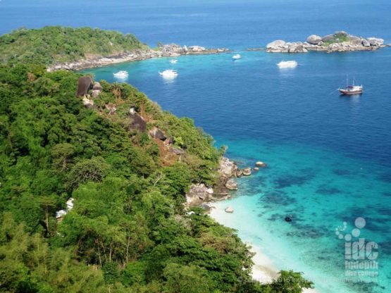 Stunning view from Honeymoon Bay View Point in The Similans