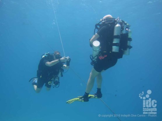 PADI Drift Diver Course Students diving on Phuket with their Poseidon Rebreather with Indepth Phuket