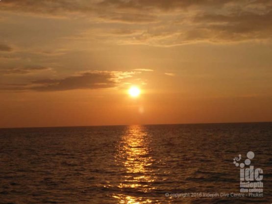 Stunning Sunset over Honeymoon Bay on a Similans Liveaboard Trip