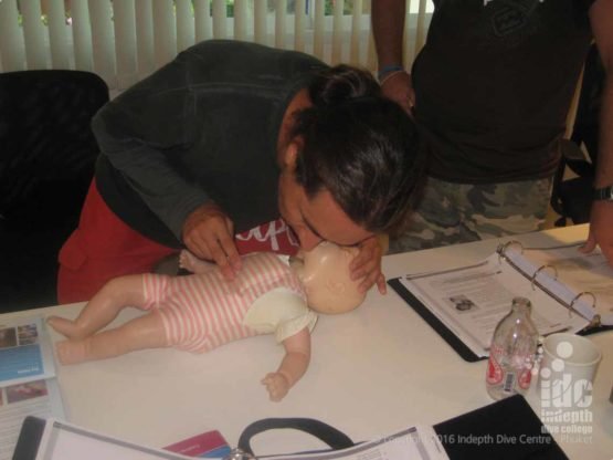 Child & Baby CPR / First Aid : Look listen feel for breathing with baby s and adults