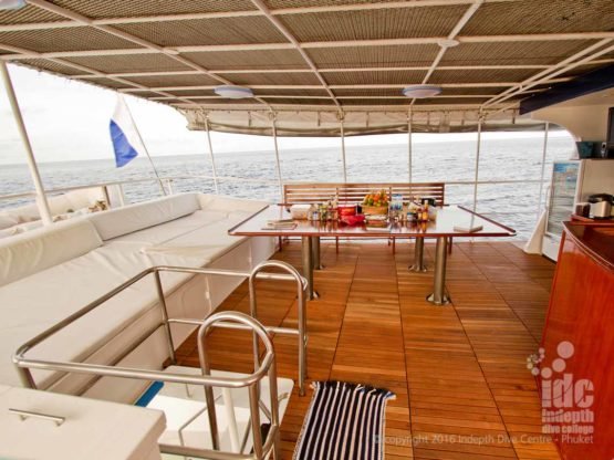 Fantastic upper deck on MV Giamani Liveaboard